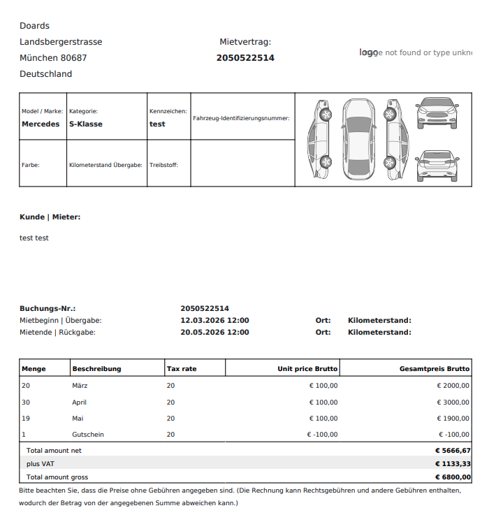 Check-in, Check-out & Verträge