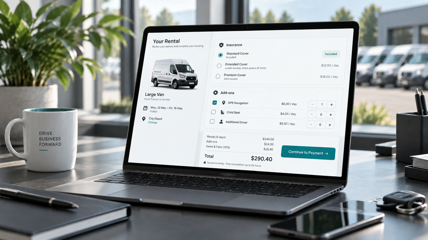 Rental online form